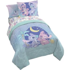 imageJay Franco Minecraft Creeper Full Comforter Set  7 Piece Gamer Bedding Includes Sheet Set ampamp Pillow Covers  Super Soft Checkered BeddingMulti  Lilo  Stitch 01