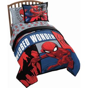 imageJay Franco Minecraft Creeper Full Comforter Set  7 Piece Gamer Bedding Includes Sheet Set ampamp Pillow Covers  Super Soft Checkered BeddingMulti  Spiderman