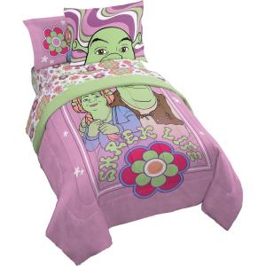 imageJay Franco Minecraft Creeper Full Comforter Set  7 Piece Gamer Bedding Includes Sheet Set ampamp Pillow Covers  Super Soft Checkered BeddingPurple  Shrek