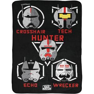 imageJay Franco Minecraft Plush Throw Blanket  Measures 46 x 60 Inches  Kids Super Soft Fleece Creeper Battle BeddingBlack  Bad Batch