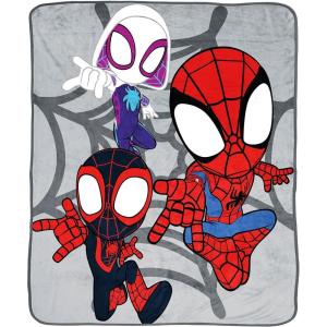 imageMinecraft Plush Throw Blanket  Measures 50 x 60 Inches  Kids Super Soft Blue Fleece Bedding Features CreeperMulti  Spidey  Friends
