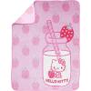 imageHello Kitty Strawberry Milk Throw Blanket  Measures 46 x 60 inches Kids Bedding Features Kitty White  Fade Resistant Super Soft Fleece Official Hello Kitty Product