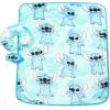 imageJay Franco Disney Lilo ampamp Stitch Kids Travel Set  3 Piece Set Includes 40 x 50 Throw Blanket Eye Mask and Neck Pillow  Super Soft ampamp Cozy Travel AccessoriesBlue  Lilo  Stitch