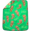 imageJay Franco Disney Lilo ampamp Stitch Nogginz Set  40 x 50 Inch Lightweight Travel Throw Blanket ampamp Pillow  Kids Super Soft 2 Piece Bedding SetGreen  Groot