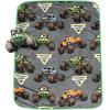 imageJay Franco Disney Lilo ampamp Stitch Nogginz Set  40 x 50 Inch Lightweight Travel Throw Blanket ampamp Pillow  Kids Super Soft 2 Piece Bedding SetMulti  Monster Jam
