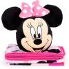 imageJay Franco Disney Lilo ampamp Stitch Nogginz Set  40 x 50 Inch Lightweight Travel Throw Blanket ampamp Pillow  Kids Super Soft 2 Piece Bedding SetPink  Minnie Mouse