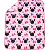 imageJay Franco Disney Lilo ampamp Stitch Nogginz Set  40 x 50 Inch Lightweight Travel Throw Blanket ampamp Pillow  Kids Super Soft 2 Piece Bedding SetPink  Minnie Mouse