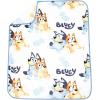 imageJay Franco Disney Lilo ampamp Stitch Nogginz Set  40 x 50 Inch Lightweight Travel Throw Blanket ampamp Pillow  Kids Super Soft 2 Piece Bedding SetWhite  Bluey