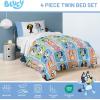 imageJay Franco Disney Lilo and Stitch Twin Size Comforter Set  4 Piece Bedding Includes Sheet Set Pillow Covers ampamp Bonus Duffle Bag  Super Soft Kids BeddingMulti  Bluey