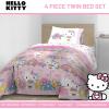 imageJay Franco Disney Lilo and Stitch Twin Size Comforter Set  4 Piece Bedding Includes Sheet Set Pillow Covers ampamp Bonus Duffle Bag  Super Soft Kids BeddingPink  Hello Kitty