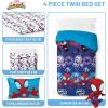 imageJay Franco Disney Lilo and Stitch Twin Size Comforter Set  4 Piece Bedding Includes Sheet Set Pillow Covers ampamp Bonus Duffle Bag  Super Soft Kids BeddingBlue  Spidey  Friends