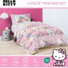 imageJay Franco Disney Lilo and Stitch Twin Size Comforter Set  4 Piece Bedding Includes Sheet Set Pillow Covers ampamp Bonus Duffle Bag  Super Soft Kids BeddingPink  Hello Kitty