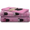 imageJay Franco Disney Mickey Mouse Cute Faces Twin Sheet Set  Super Soft and Cozy Kids Bedding  Fade Resistant Polyester Microfiber Sheets Official Disney ProductPink  Minnie Mouse