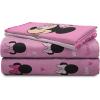 imageJay Franco Disney Mickey Mouse Cute Faces Twin Sheet Set  Super Soft and Cozy Kids Bedding  Fade Resistant Polyester Microfiber Sheets Official Disney ProductPink  Minnie Mouse