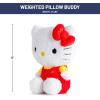 imageJay Franco Weighted Hello Kitty Red Dress Fuzzy Plush Pillow Buddy  25 lbs Super Soft Stuffed Pillow  13 inches