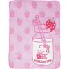 imageHello Kitty Strawberry Milk Throw Blanket  Measures 46 x 60 inches Kids Bedding Features Kitty White  Fade Resistant Super Soft Fleece Official Hello Kitty Product