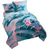 imageJay Franco Disney Lilo ampamp Stitch Floral Fun 7 Piece Queen Bed Set  Includes Reversible Comforter ampamp Sheet Set Bedding  Super Soft Fade Resistant Microfiber  Official Disney Product