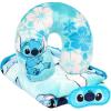 imageJay Franco Disney Lilo ampamp Stitch Kids Travel Set  3 Piece Set Includes 40 x 50 Throw Blanket Eye Mask and Neck Pillow  Super Soft ampamp Cozy Travel AccessoriesBlue  Lilo  Stitch