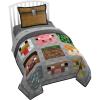 imageJay Franco Minecraft Bad Night Twin Quilt ampamp Sham Set  Super Soft Kids Bedding Features Creeper ampamp Enderman  Fade Resistant Microfiber Official Minecraft ProductMinecraft