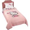 imageJay Franco Minecraft Bad Night Twin Quilt ampamp Sham Set  Super Soft Kids Bedding Features Creeper ampamp Enderman  Fade Resistant Microfiber Official Minecraft ProductPink  Hello Kitty