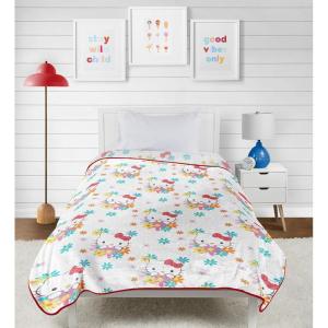 imageHello Kitty White Kitties Plush Blanket  Measures 60 x 90 Inches Kids Bedding  Super Soft Fleece BeddingMulti  Hello Kitty