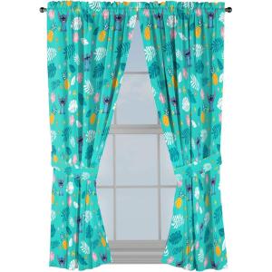 imageJay Franco Disney Lilo ampamp Stitch Aloha Stitch 63quot Inch Drapes  Beautiful Room Dcor ampamp Easy Set Up Bedding  Curtains Include 2 Tiebacks 4 Piece Set Official Disney Product