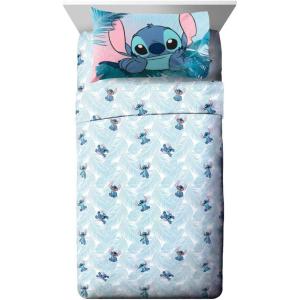 imageJay Franco Disney Lilo ampamp Stitch Floral Fun Queen Sheet Set  4 Piece Set Super Soft and Cozy Kids Bedding  Fade Resistant Microfiber Sheets Official Disney ProductTeal  Lilo  Stitch