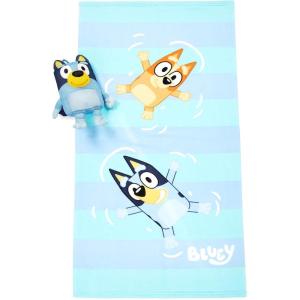 imageJay Franco Hello Kitty Bath Towel ampamp Bath Buddy Set  Bathtub Accessories  Includes 25 x 50 Inch Microfiber Towel 10 Inch and White Kitty Water Play BuddyBlue  Bluey