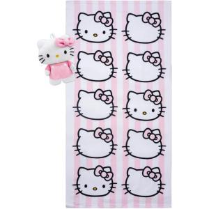 imageJay Franco Hello Kitty Bath Towel ampamp Bath Buddy Set  Bathtub Accessories  Includes 25 x 50 Inch Microfiber Towel 10 Inch and White Kitty Water Play BuddyPink  Hello Kitty