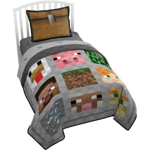 imageJay Franco Minecraft Bad Night Twin Quilt ampamp Sham Set  Super Soft Kids Bedding Features Creeper ampamp Enderman  Fade Resistant Microfiber Official Minecraft ProductMinecraft