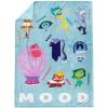 imageDisney Pixar Inside Out Plush Throw Blanket  Measures 50x 70Inches Super Soft Lightweight Fleece Kids Bedding with Anxiety Sadness ampamp Embarrassment