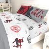 imageJay Franco Blippi ampamp Meekah Trucks Full Comforter Set  7 Piece Blue Bedding Sheet Set ampamp Pillow Covers  Super Soft Microfiber Bed SetGray  Miles Morales