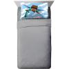 imageJay Franco Blippi ampamp Meekah Trucks Full Comforter Set  7 Piece Blue Bedding Sheet Set ampamp Pillow Covers  Super Soft Microfiber Bed SetGreen  Minecraft