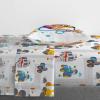 imageJay Franco Blippi ampamp Meekah Trucks Sheet Set  Twin Size Sheet Set  Super Soft Kids Cartoon Vehicles 3 Piece Bedding Set  Microfiber Sheets