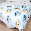 imageJay Franco Bluey Throw Blanket with Gift Box  Throw Measures 46 x 60 Inches  Super Soft Special Edition Fleece BeddingBlue  Bluey