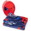 imageJay Franco Bluey Throw Blanket with Gift Box  Throw Measures 46 x 60 Inches  Super Soft Special Edition Fleece BeddingBlue  Spiderman