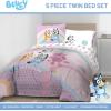 imageJay Franco Bluey Twin Size Comforter Set  5 Piece Bedding Includes Sheet Set ampamp Pillow Covers  Super Soft Cozy Pink Bedding