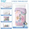 imageJay Franco Bluey Twin Size Comforter Set  5 Piece Bedding Includes Sheet Set ampamp Pillow Covers  Super Soft Cozy Pink Bedding