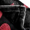 imageJay Franco Marvel Deadpool Hearts Plush Throw Blanket  Measures 50 x 70 inches  Super Soft Lightweight Fleece Bedding Red and Black