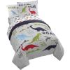 imageJay Franco Blippi ampamp Meekah Trucks Full Comforter Set  7 Piece Blue Bedding Sheet Set ampamp Pillow Covers  Super Soft Microfiber Bed SetGray  Dinosaur