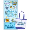 imageJay Franco Gilmore Girls Beach Tote Bag and Towel Set  Canvas Shoulder Handbag Measures 16 x 14 Inches Double Straps with Super Soft and Absorbent 28 x 58 Inch Beach Towel