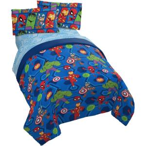 imageJay Franco Blippi ampamp Meekah Trucks Full Comforter Set  7 Piece Blue Bedding Sheet Set ampamp Pillow Covers  Super Soft Microfiber Bed SetBlue  Avengers