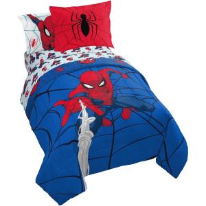 imageJay Franco Blippi ampamp Meekah Trucks Full Comforter Set  7 Piece Blue Bedding Sheet Set ampamp Pillow Covers  Super Soft Microfiber Bed SetBlue  Spiderman