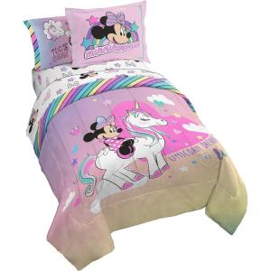 imageJay Franco Blippi ampamp Meekah Trucks Full Comforter Set  7 Piece Blue Bedding Sheet Set ampamp Pillow Covers  Super Soft Microfiber Bed SetPink  Minnie Mouse