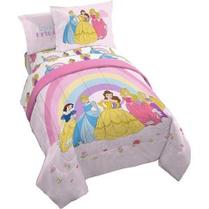 imageJay Franco Blippi ampamp Meekah Trucks Full Comforter Set  7 Piece Blue Bedding Sheet Set ampamp Pillow Covers  Super Soft Microfiber Bed SetPink  Princess