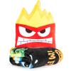 imageDisney Pixar Inside Out Anger Nogginz Set  40 x 50 Inch Lightweight Travel Throw Blanket ampamp Pillow  Kids Super Soft 2 Piece Bedding Set