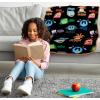 imageDisney Pixar Inside Out Plush Throw Blanket  Measures 40 x 50 Inches  Black Super Soft Lightweight Fleece Bedding