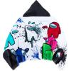 imageJay Franco Among Us Crewmates BathPoolBeach Hooded Towel  Super Soft ampamp Absorbent Cotton Towel Measures 22 x 56 Inches Official Among Us Product