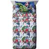 imageJay Franco Avengers Blue Circle and Spiderman Burst 8 Piece Twin Bed Set Bundle