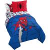 imageJay Franco Marvel Spiderman Webtastic Full Bed Set and Saving The Day Drapes Bundle